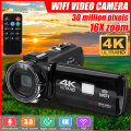 WIFI 4K HD Camcorder Professional Video Camera LCD Touch Screen 30MP 16X Digital Zoom Night Vision with Bag vlog Camera
