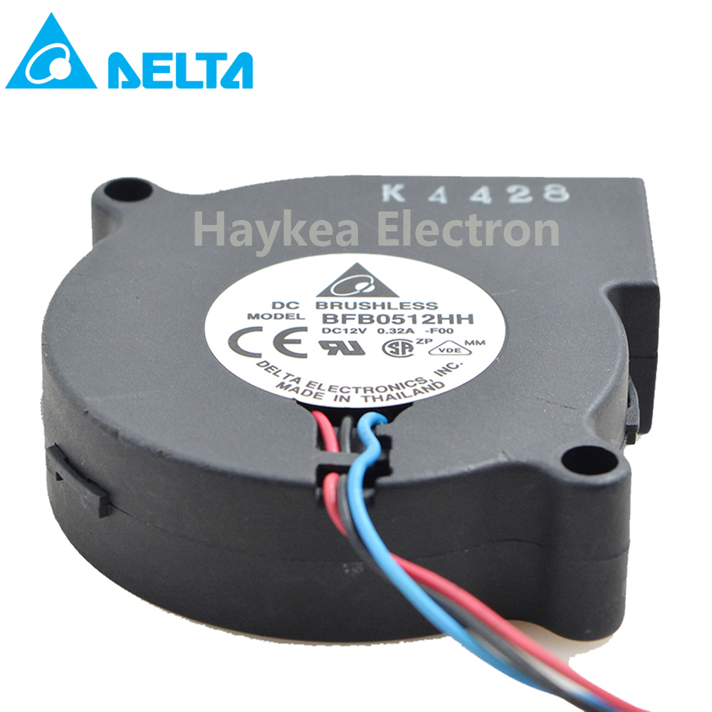 For Delta BFB0512HH 5015 12V 0.32A 50 X 50 X 15mm turbo fan centrifugal fan blower fan 5015 pmw 2/3/4 PIN