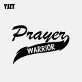 YJZT 14.9CM*10CM PRAY PRAYER WARRIOR GOD CHRISTIAN CHURCH RELIGION BIBLE VINYL DECAL CAR STICKER Black/Silver C3-1340