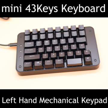 Left Hand Programmable Gaming Keypad Mechanical Gaming Keyboard 43Key Programmable Keys Single-Handed Keypad Macro Setting