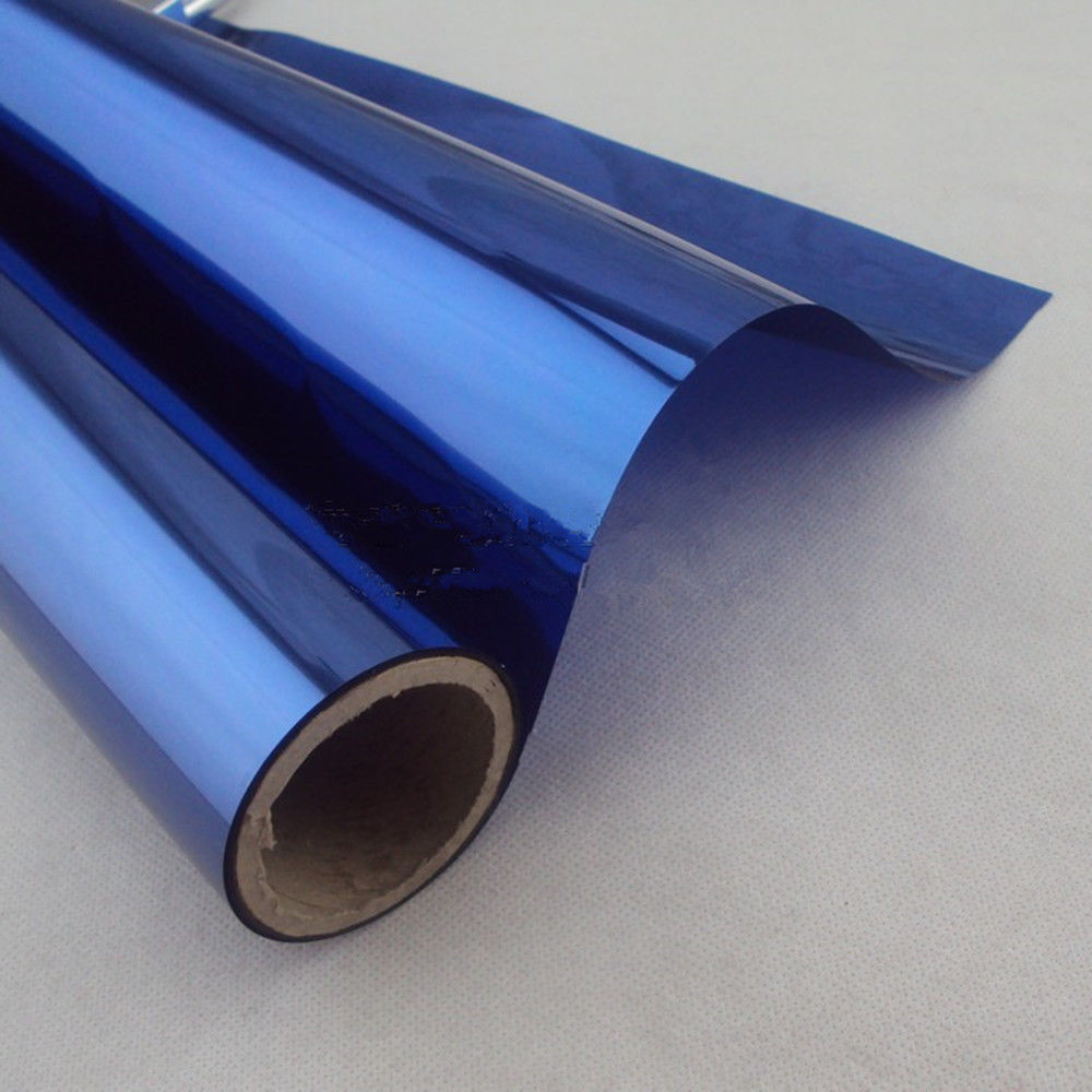 Double Blue One Way Vision Mirror Reflective Effect Tint Film Decoration Home Office Building Window Glass Film Foils 152x30cm