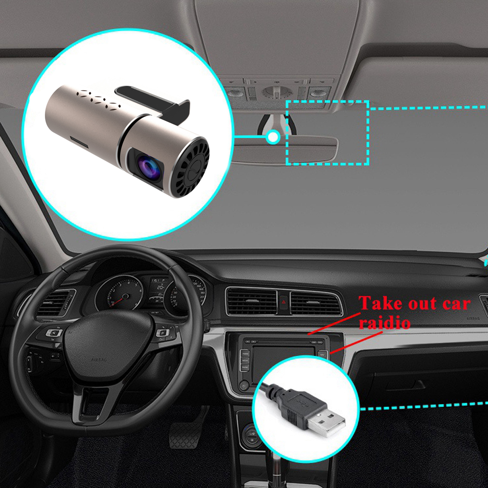 1080P ADAS Dash Cam DVR Camera Car Recorder 1080P DashCam Vedio Recorder Night Version For Android Car Radio USB Support TF Card