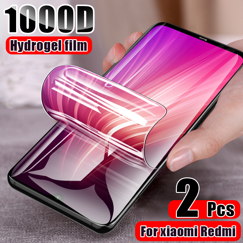 2Pcs Screen Protector For Xiaomi Redmi Note 8 8T 7 9 9S Pro Hydrogel Film For MI 10 Ultra 9 SE 9T 8 Note 10 Pro Lite Poco X3