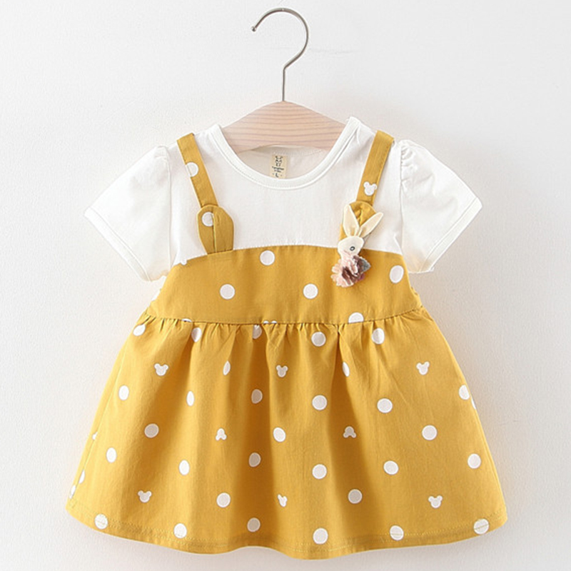 Menora Summer Baby Dress 2020 Bow Leopard print Belt Girl Dress Baby Cute Dress Newborn Baby Denim Mesh Dress Kids Clothes 0-2