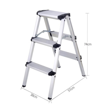 Foldable Aluminum Ladder A-type Multi-functional Folding Step Platform 3 Steps