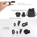 HD Professional Optical Glass Mobile Phone Lens 0.6X 0.45X Super Wide Angle 15X Macro Camera Lenses for iPhone Android Lentes