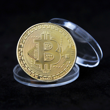 Gold Plated Bitcoin Coin Art Souvenir Great Gift Collectible Physical Metal Coin Crypto Commemorative Coin