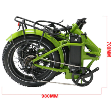 E-FAT-MN 48V500W 12.5Ah 17.5Ah 20'' Foldable Fat Tire Step Over Electric Bike