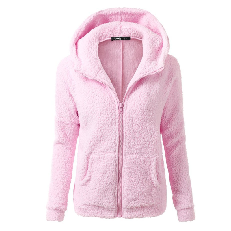 New Autumn winter warm jacket hoodie 2020 S-4XL casual women's sport coat solid soft fleece women's coat