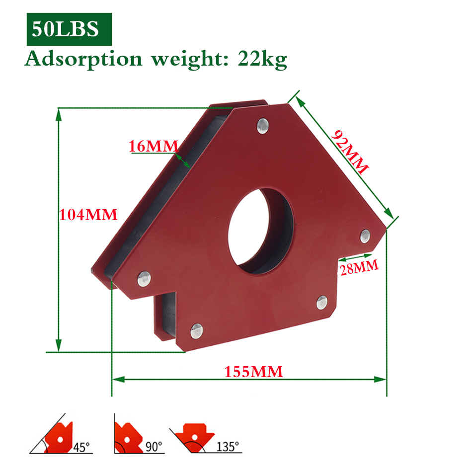 25/50/70LB Magnets arrow welding fixture welding magnetic bracket magnet arrow welding positioner power tool parts