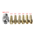 7pcs/lot dremel Brass Collet 1.0/1.6/2.0/2.4/3.0/3.2 +dremel check M8*0.75 Fits Dremel Rotary Tools dremel accessories