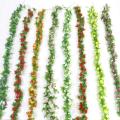 40 Flower Head 2.3M Artificial Multicolor Rose Vine Garland Wedding Arch Decoration Fake Plant Leaf Vine Tailings Artificial Flo