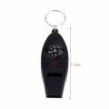 4 In 1 Mini MultifunctionMagnifying Thermometer + Keychain Travel Emergency Tools Outdoor Tool Survival Whistle Compass