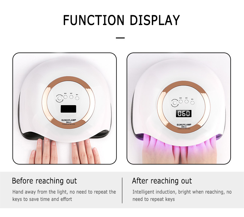 168W Nail Lamp Quick-drying Uv Lamp Professional Gel Lamp Portable LED Nail Light Induction Nail Dryer Nail Polish Baking Lamp