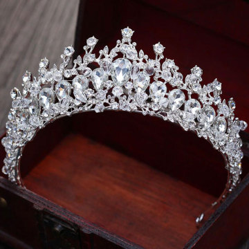 Luxury Design women crown headwear bride wedding tiara bridal makeup headdress princess baroque crown wedding hair accessories