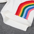 New 2019 Baby Girls Sweaters Brand Kids Autumn New Knitted Baby Girls Pullover Sweater Cotton Tassels Rainbow Girls Top Clothes