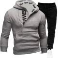 2020 Tracksuit Men 2 Pieces Set Sweatshirt + Sweatpants Sportswear Zipper Hoodies Casual Mens Clothing Ropa Hombre Size S-3XL