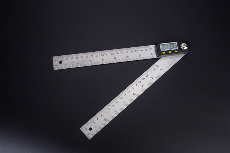 200mm 8" LCD Digital Inclinometer Protractor Goniometer Angle Ruler Professional Stainless Steel Electronic Angle Gauge Meter