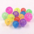 1pc Color Mixing Pet Flash Bouncy Ball Toy Cat Dog Glow Vocal Jumping Ball Pet Toy Spiky Ball