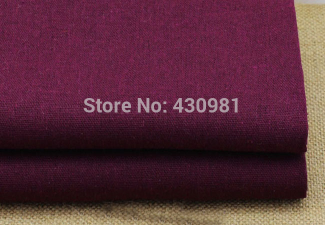 100*140cm Solid Fuchsia Sewing Fabric Cloth Linen Cotton