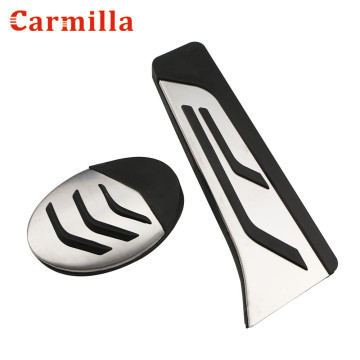 Carmilla Stainless Steel Car Styling Fuel Gas Pedal Car Brake Pedals Cover for BMW X1 F48 AT 2016 2017 2018 Auto Parts