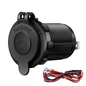 DIY Car Cigarette Lighter Socket Car Marine Motorcycle ATV RV Power Outlet Receptacle 12V-24V 60cm Wire Waterproof