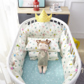 4pcs Cotton Crib Baby Bedding Nordic Style Children's Bumper Around Cot Removable And washable Baby Bed Protector Room Decor