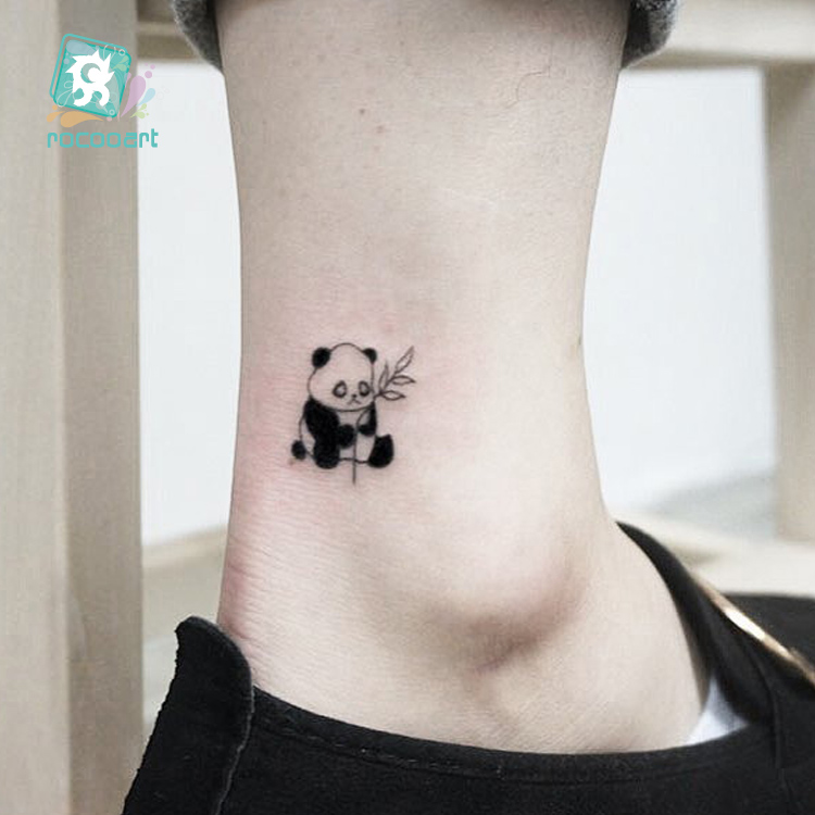 Rocooart Rage Letter Tattoo Cute Whale Panda Taty Flowers Snake Tatouage Body Art Waterproof Temporary Tattoo Sticker Fake Tatoo