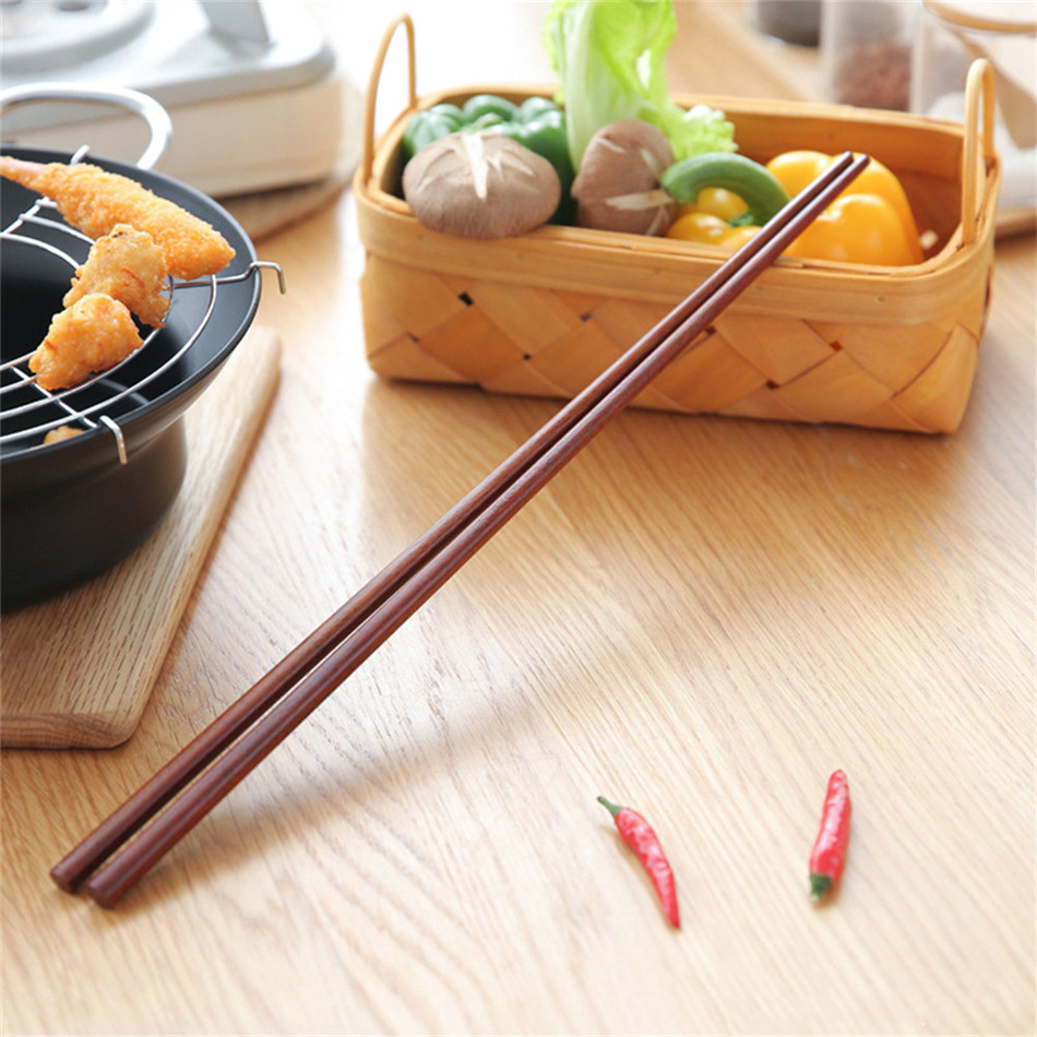 42cm Length long size Deep Fry Kitchen Tools Noodle Chopsticks Food Sticks Chinese Style Lengthen Hot Pot Wooden Cooking