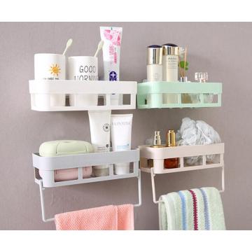 Bathroom Rack Towel Hanger Shampoo Shower Shelf Soap Holder Holder Kitchen Storage Organizer Wall Decoration