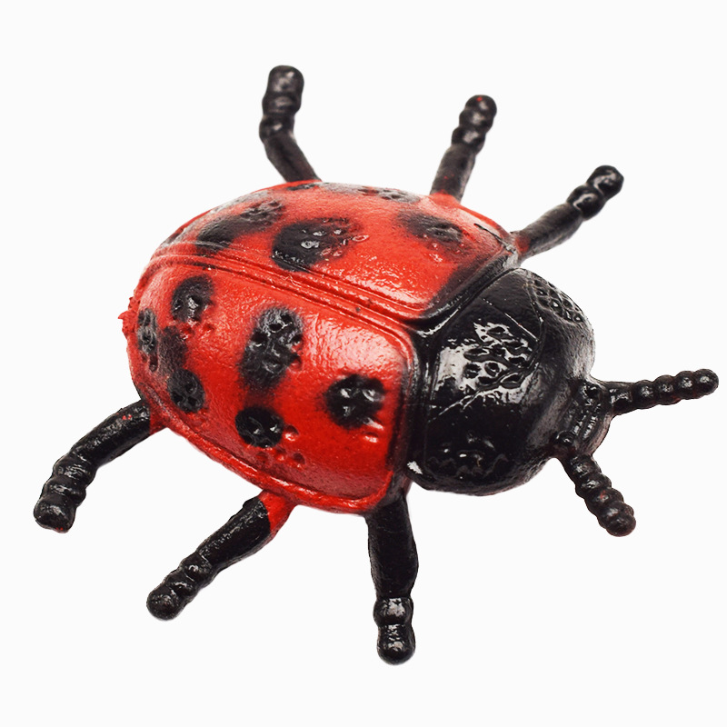 10pcs New Pattern Plastic PVC Simulation Small Insect Beetle Ladybug Model Frightening Persecute Others Toys Gift