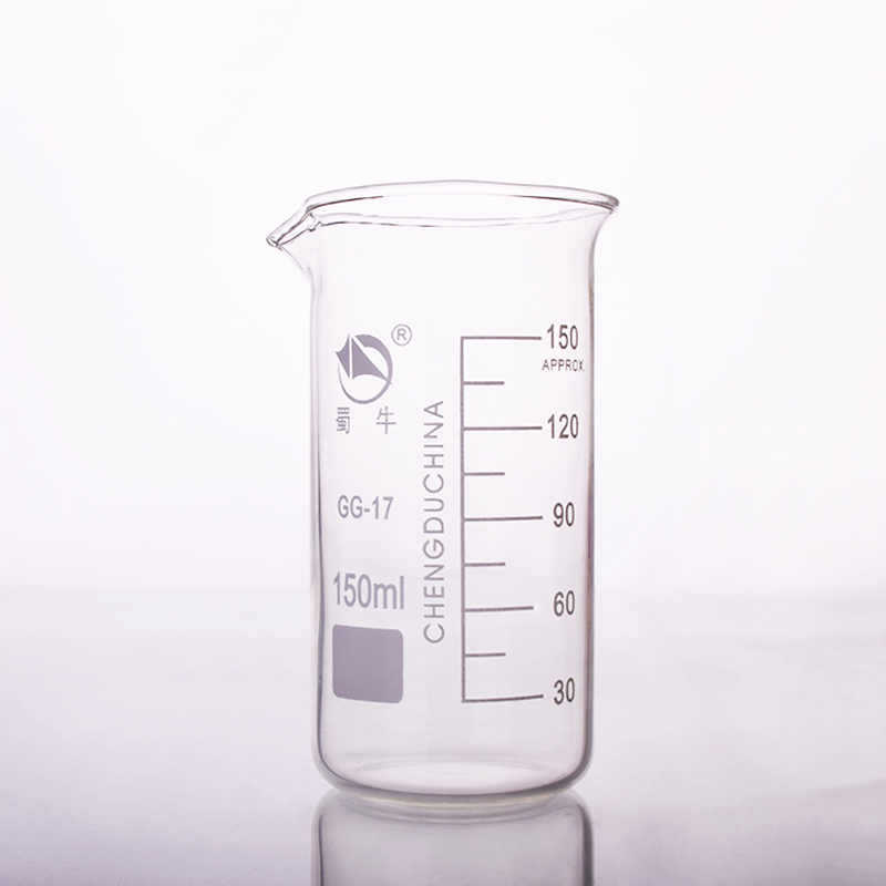 5pcs Beaker in tall form,Capacity 150ml,Outer diameter=52mm,Height=108mm,Laboratory beaker