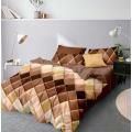 Green Plaid Bedding Set,With Pillowcase 200x200 Duvet Cover Set 210x210 Quilt Cover King Size Geometric Lattice Blanket Cover