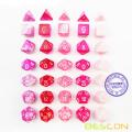 Bescon Polyhedral RPG Dice Full 35pcs Blossom Set, DND Role Playing Game Dice 5X7pcs