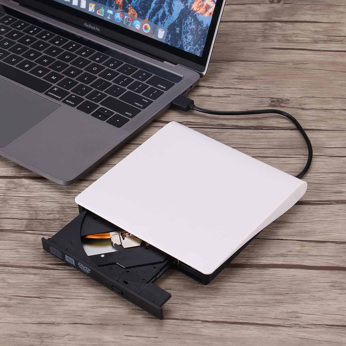 External DVD RW CD Writer Drive USB 3.0 Type-C Optical Drives Slim Combo Drive Burner Reader Player For Laptop PC