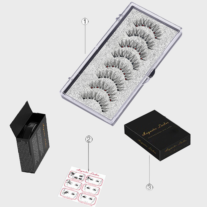 New MBA 5 Magnetic Eyelashes Curler Set Long 3D Mink Magnetic lashes Wear faux cils magnetique Natural Thick False Eyelashes