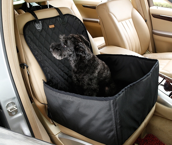 3 Colors 2 in 1 Functional Deluxe Single Car Front Seat Kennel Cover Nylon Waterproof Non-Slip for Cat Dog Pet Travel Outdoor