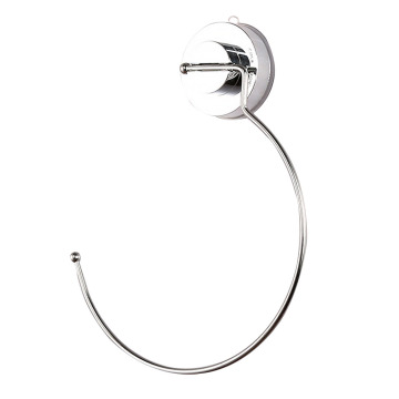 Towel Rack Stainless Steel Polished Ring Durable Convenient Holder Reusable Thick Classic With Suction Cup