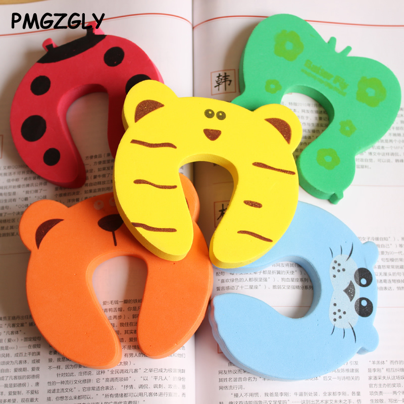 Saftey Gates Doorways 5pc Kids Baby Animal Jammers Stop Edge Corner Guards Door Stopper Holder lock baby Safety Finger Protector