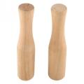 2pcs Wooden Pestle Food Muddle Grinding Rod for Custard Purees Drinks and Cocktails Bar Tool Muddler Garlic Press Spice Grinder