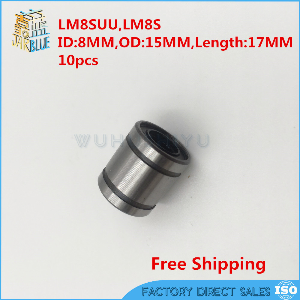 10pcs Free shipping LM8SUU 8mm Linear Bushing CNC Linear Bearings