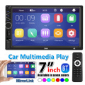 2 Din Car Radio 7" HD Touch Screen Autoradio Multimedia Player MP5 Bluetooth AUX TF Card USB In Dash Head Unit Rear Camera