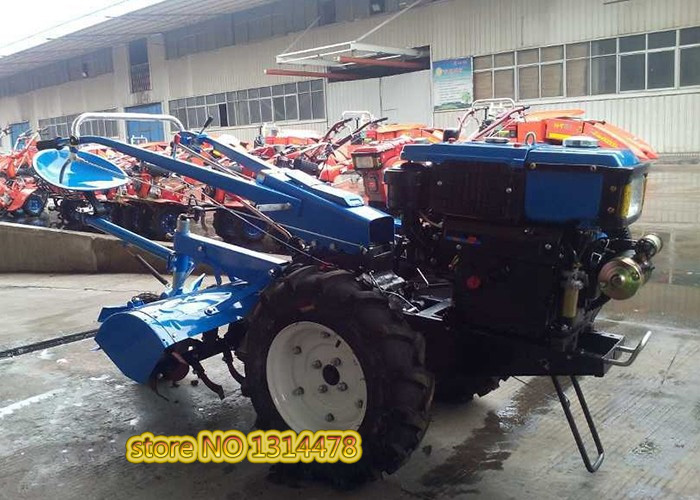 15 HP Walking Tractor Farm Tractor With Battery Box Chinese Famous Brand With Rotary Cultivator