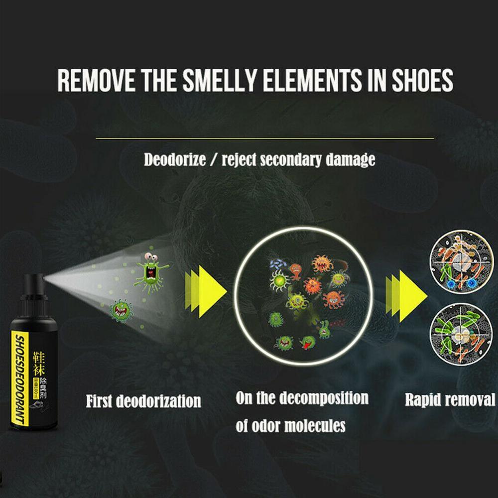 100ML Socks Shoes Deodorant Spray Shoes Stink Freshener Spray Remover Socks Odor Refresh Antiperspirant Z6B7
