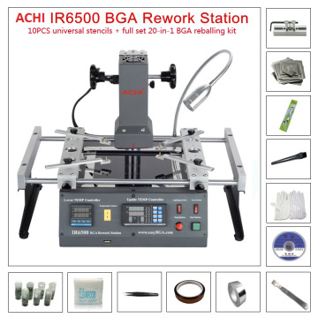 ACHI IR6500 v2 infrared BGA Rework Machine BGA SMD SMT desoldering Rework Station + 20 In 1 BGA Solder balls flux Reballing Kit