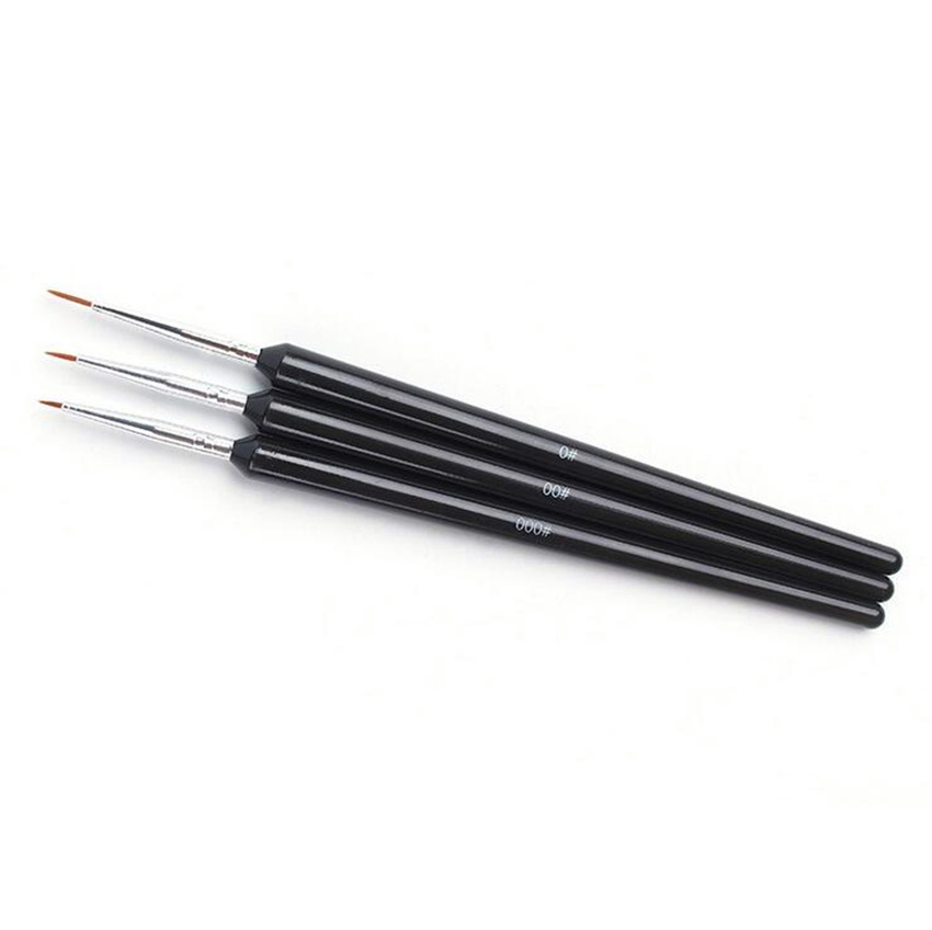 3Pcs/Set Fine Hand-painted Hook Line Pen Piano paint rod Drawing Pen nail painting brushes Art Pen Paint Brush Art Supplies