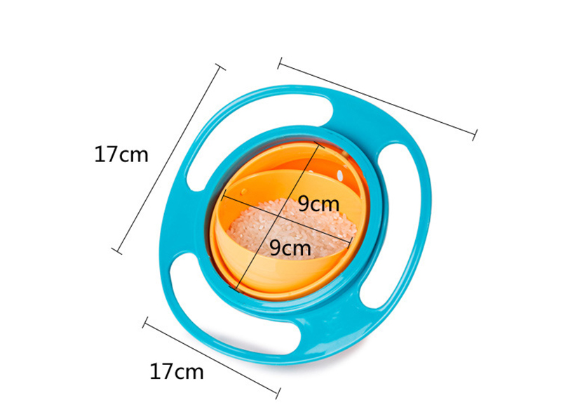 Universal Gyro Bowl Baby 360 Degrees Rotary Balance Gyro Umbrella Bowl Newborn Practical Spill-Proof Bowl Baby Feeding Bowl