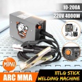 ZX7-200 220V 10-200A 4000W Handheld Mini MMA Electric Stick Welder Inverter ARC Welding Machine Metalworking Welding Tools