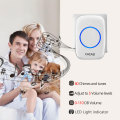 CACAZI Wireless Doorbell DC Battery-operated 300M Range Waterproof Home Cordless Door Ring Bell 60 Chimes 5 Volume 0-110dB
