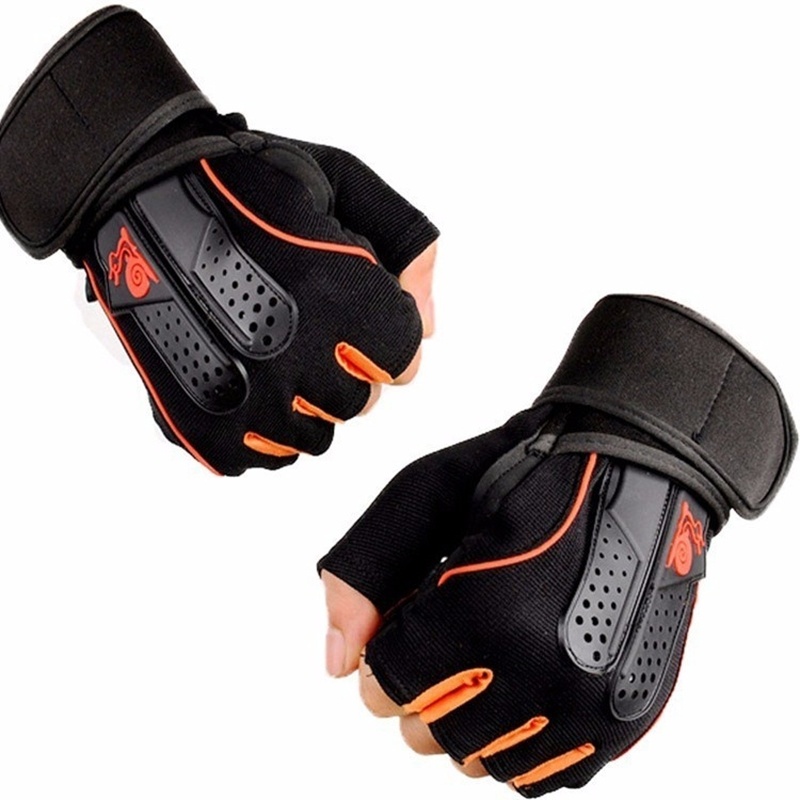 Bodybuilding Gym Gloves Weight Lifting Training Workout Fitness Gloves Gym Equipment Breathable Wrist Wrap For Men Women Cycling